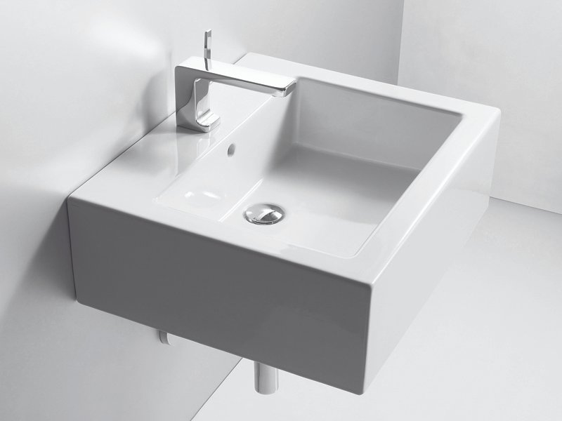 Раковина, цвет белый, Simas Frozen FZ 10 BI (детальная фотография), подвесные, накладные (на столешницу)