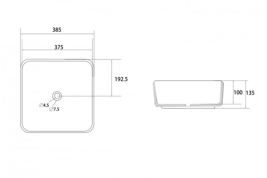 Раковина Abber Rechteck 38,5 см розовое золото матовое AC2211MRG (детальная фотография), современные, hi-tech