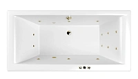 Ванна гидромассажная Whitecross Savia Duo Smart, 170 х 80 см, увеличенная толщина акрила, усиленная армировка, белый/бронза, 0103.170080.100.SMART.BR