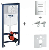 Инсталляция для унитаза Grohe Rapid SL с кнопкой хром