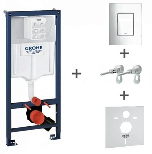 Инсталляция для унитаза Grohe Rapid SL с кнопкой хром - фото 4