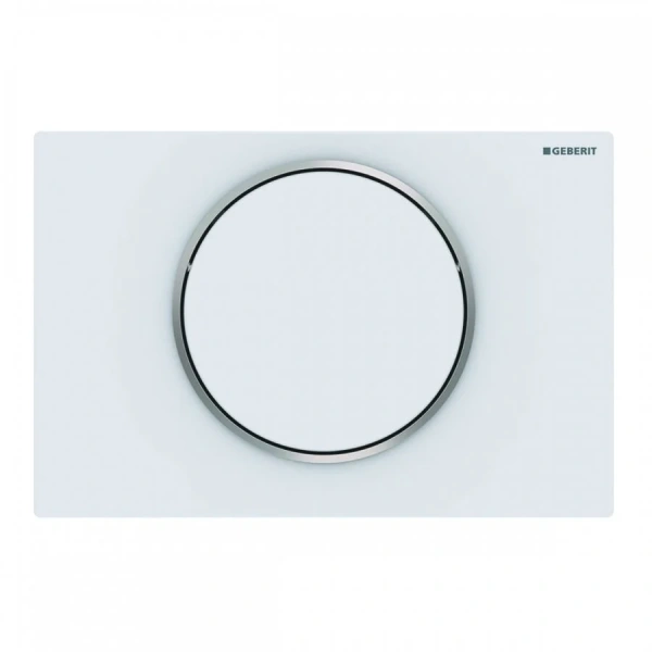 Клавиша смыва Geberit Sigma 10 белый матовый/хром глянцевый 115.758.JT.5 (детальная фотография)