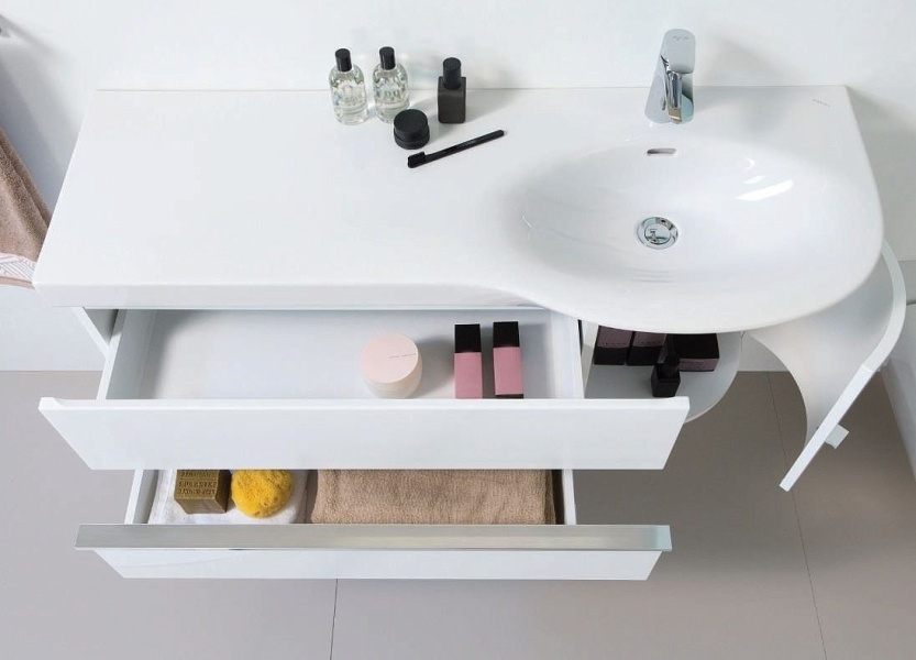 Раковина Laufen Palace 120 см асимметричная 8.1670.5.000.104.1 (детальная фотография), современные, hi-tech