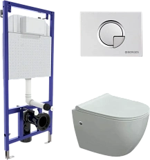 Унитаз с инсталляцией BERGES Okus с сиденьем микролифт