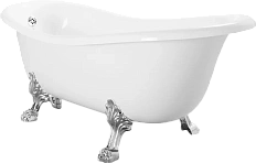 Ванна из искусственного камня Migliore Bella 170х80 см фурнитура хром