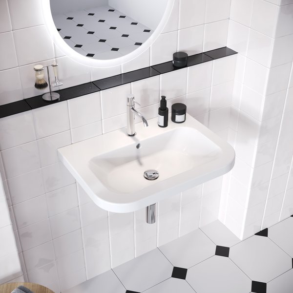 Раковина накладная Ravak Chrome 650 XJG01165000 (детальная фотография), прямоугольной формы