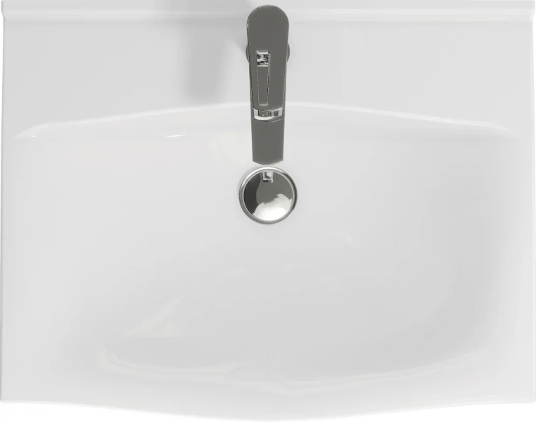 Раковина керамическая Cersanit STRIM S-UM-STR60/1-w 60.5х48.5 (детальная фотография), встраиваемые (в столешницу)