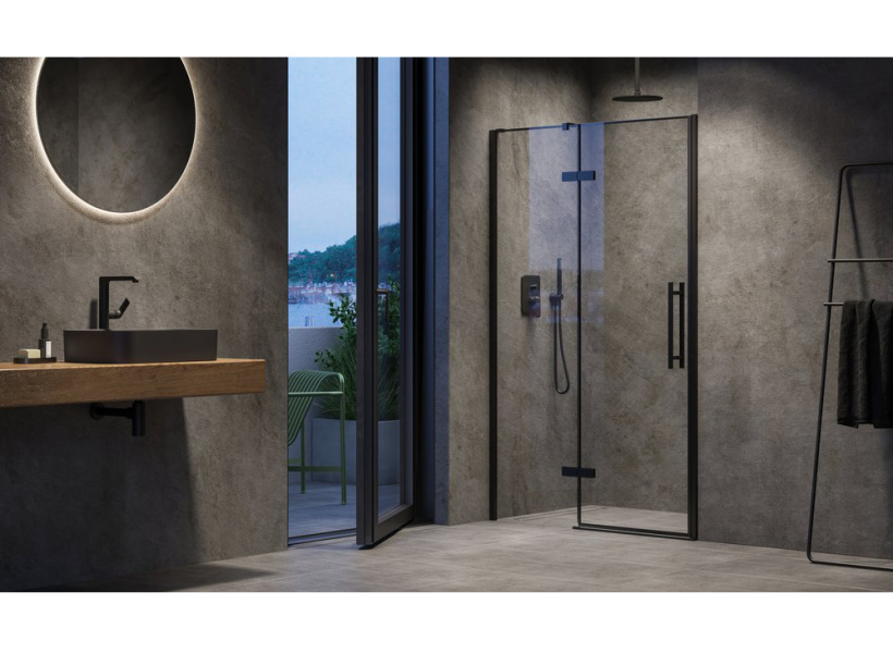 Душевая дверь в нишу Ravak X0VVDC 110 см стекло прозрачное (детальная фотография), распашные