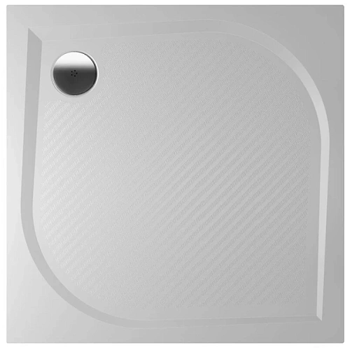 Душевой поддон из литьевого мрамора белый с сифоном Riho Kolping DB21 90x90 см - фото 1