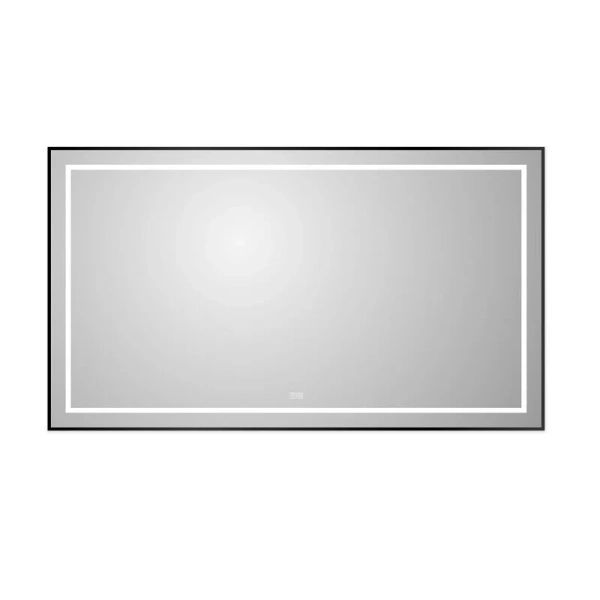 Зеркало с подсветкой BelBagno Kraft 140 см черное SPC-KRAFT-1400-800-LED-TCH-WARM-NERO (детальная фотография)