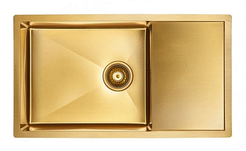 Мойка для кухни Paulmark Wing 78 см брашированное золото - фото 3