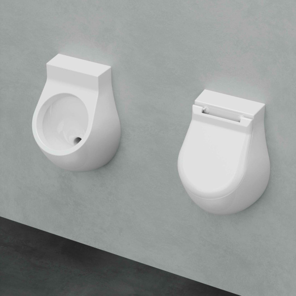 Крышка для писсуара soft close, цвет белый, Azzurra Nuvola NUV1800/ORF bi/cr (детальная фотография), по запросу