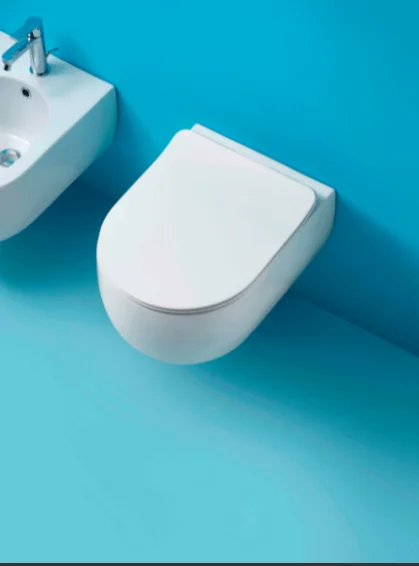 Унитаз подвесной Kerasan Flo 311501 с горизонтальным выпуском (детальная фотография), современные, hi-tech