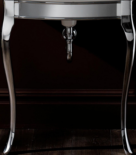 Консоль под раковину Devon & Devon Lady никель блестящий DELADYNK (детальная фотография)