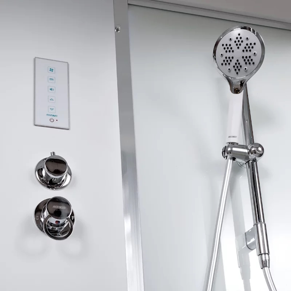 Душевая кабина Deto EM 150x85 см с освещением EM4515EL (детальная фотография), современныe, hi-tech