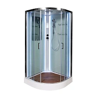 Душевая кабина Deto A 100х100 см с крышей и led подсветкой