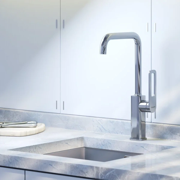 Смеситель для кухни IDDIS Slide с поворотным изливом (детальная фотография), современные, hi-tech