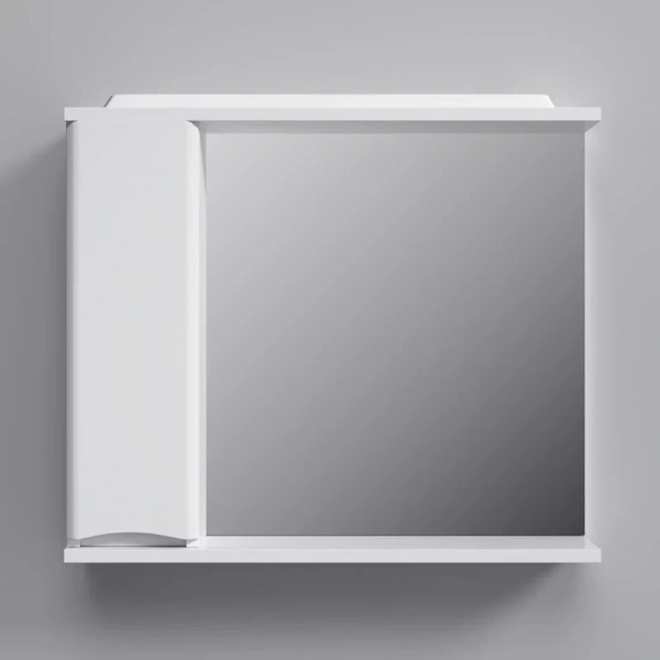 Зеркальный шкаф с подсветкой Am.Pm Like 80 см белый глянец, левый M80MPL0801WG (детальная фотография), навесные