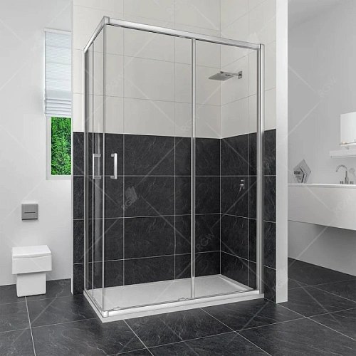 Душевой уголок RGW Classic CL-44 100х90 см прямоугольный, профиль хром - фото 1