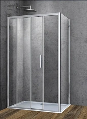 Душевой уголок Vincea Soft 100x80 см хром