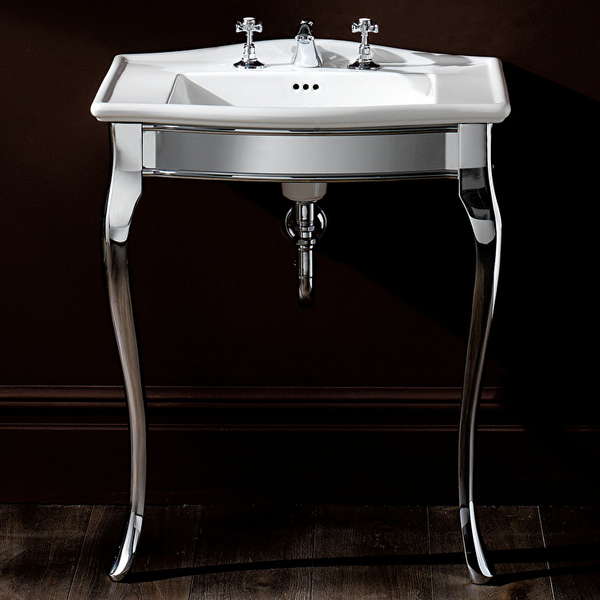 Раковина консоль Devon & Devon Westminster IBLI(3)F 70 см 3 отверстия под смеситель (детальная фотография)