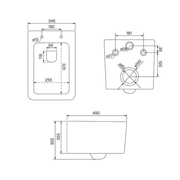Унитаз подвесной IDDIS Bridge безободковый BRIRDSEi25 (детальная фотография), подвесные, встраиваемые