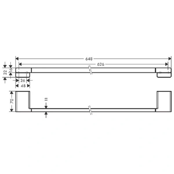 Полотенцедержатель Hansgrohe AddStoris полированное золото 41747990 (детальная фотография), современные, hi-tech