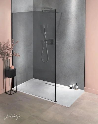 Душевая перегородка Jacob Delafon Contra 100 см профиль матовый черный - фото 1