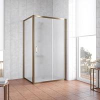 Душевой уголок профиль бронза стекло сатин Vegas-glass