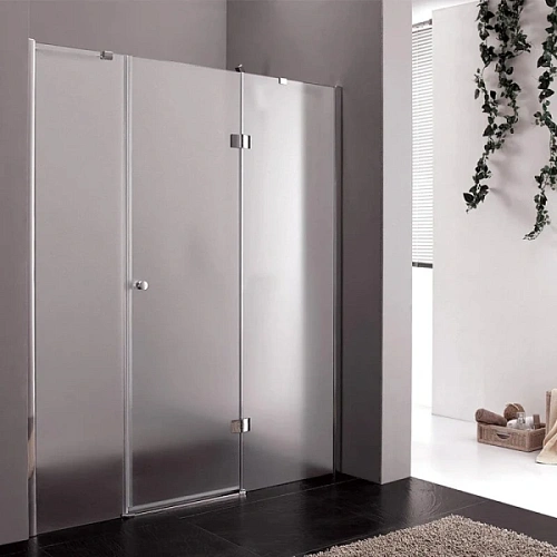 Душевая дверь в нишу Cezares Verona 140 см стекло рифленое Punto, левая - фото 3