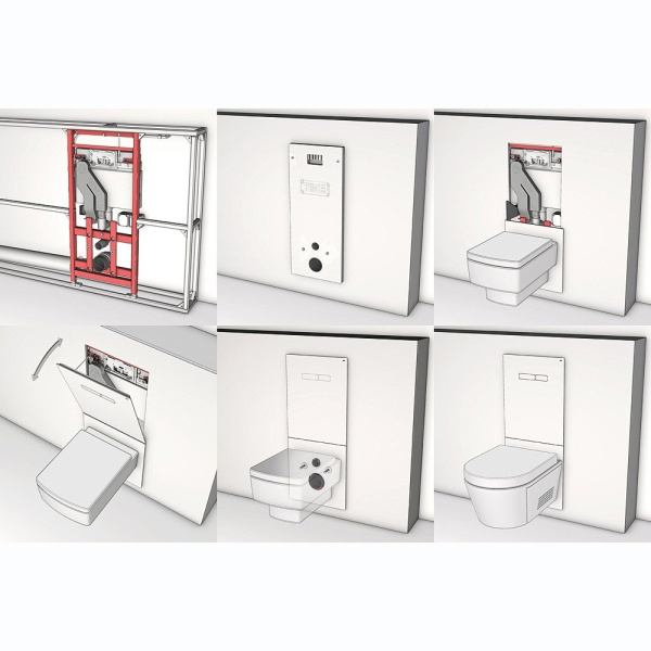 Застенный модуль для унитаза Tece TECElux 9600100 (детальная фотография) index_1