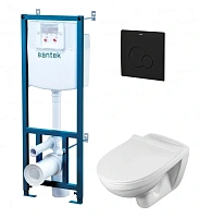 Унитаз с инсталляцией Santek Бореаль с тонким сиденьем