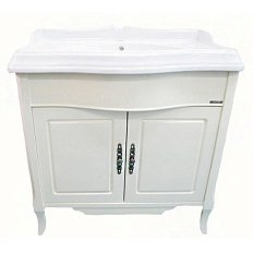 Тумба с раковиной напольная Comforty Версаль 90 см слоновая кость