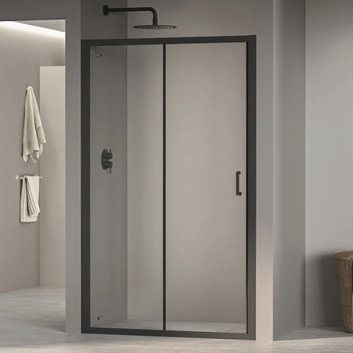 Душевая дверь в нишу RGW Passage PA-14B 130 см профиль черный, стекло прозрачное - фото 3