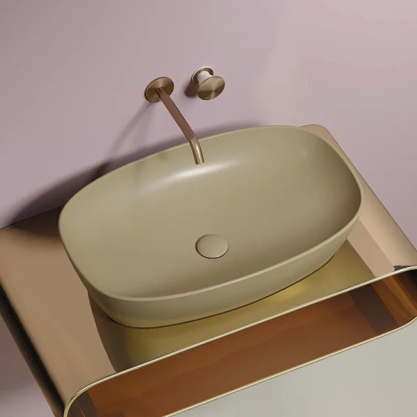 Раковина Ceramica Nova Element 60 см капучино CN6049MC (детальная фотография), в форме чаши, прямоугольной формы