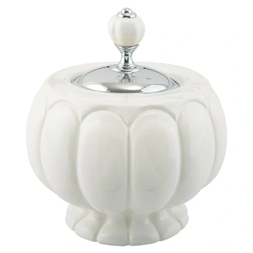 Стакан для ванной Migliore Olivia белая керамика, хром - фото 1