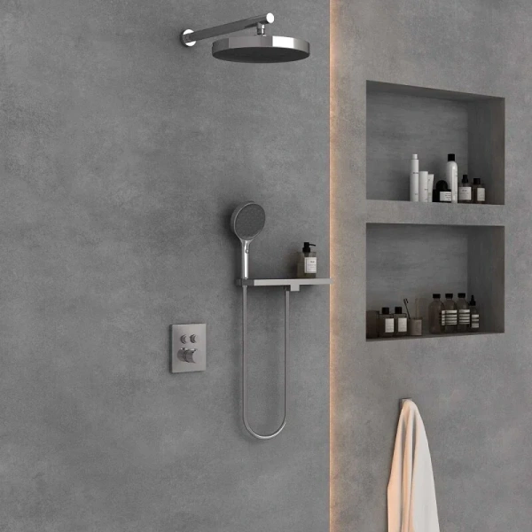 Душевой комплект Vincea Inspire VSFW-3I21T2R двухрежимный (детальная фотография), душевые комплекты, наборы