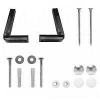 Крепёж горизонтальный для унитаза или биде, с накладками хром и белый, GSI FVB