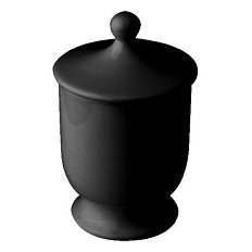 Коробочка с крышкой для ванной, чёрная керамика, Nicolazzi D'appoggio