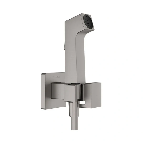 Гигиенический душ со смесителем Hansgrohe Bidette шлифованный черный хром 29233340 (детальная фотография)