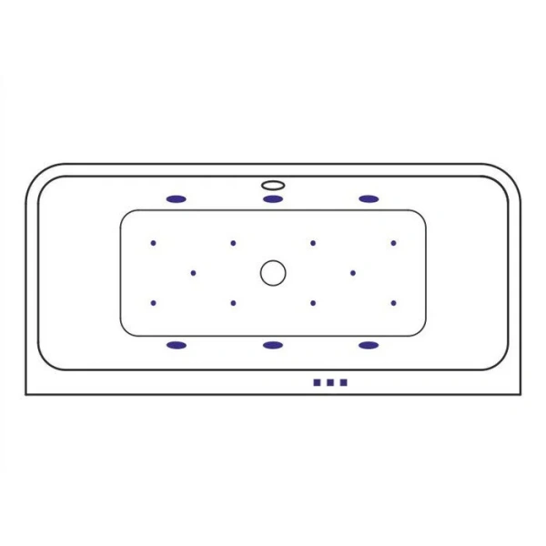 Ванна гидромассажная Excellent Arana Relax 180 x 85 см, белый/бронза, WAEX.ARA18.RELAX.BR (детальная фотография), современныe, hi-tech