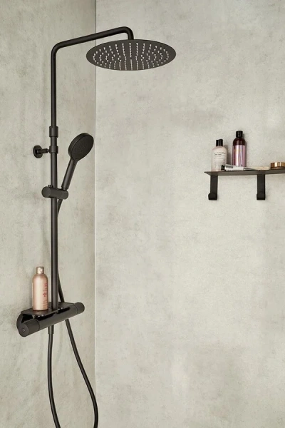 Смеситель для душа Jacob Delafon Metro черный матовый E21768-BL (детальная фотография), настенные