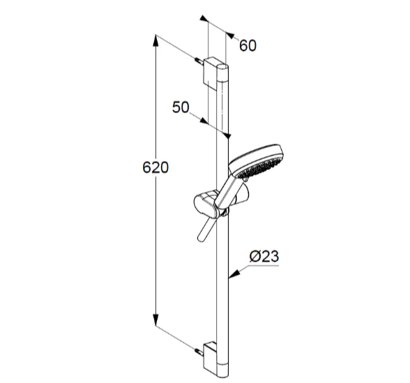 Душевой гарнитур Kludi Dive хром 6863005-00 (детальная фотография), душевые гарнитуры