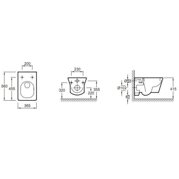 Схема (детальная фотография), без бачка, со скрытым бачком