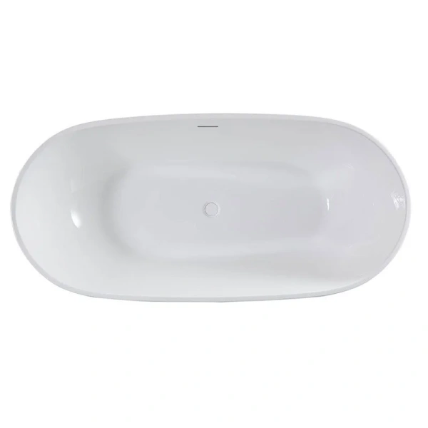 Ванна акриловая Vincea VBT-408-1500, 150 x 80 см, щелевой перелив, цвет белый (детальная фотография), современныe, hi-tech