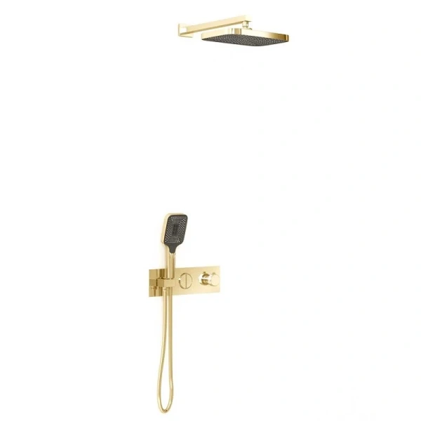 Душевой комплект Vincea брашированное золото VSFW-422T1BG (детальная фотография), золотые