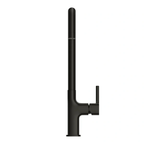 Смеситель для кухни Cersanit Elio черный матовый 68261 (детальная фотография), высокие, из латуни, округлая форма