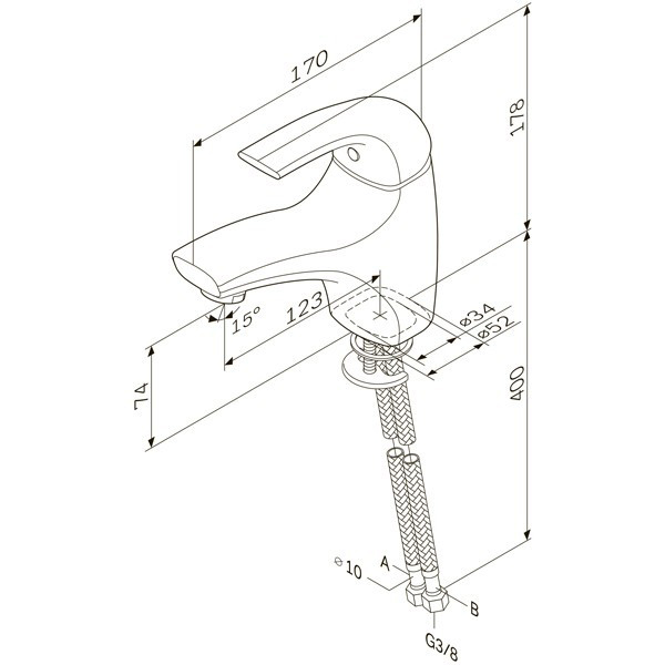 Схема (детальная фотография), с 1 монтажным отверстием