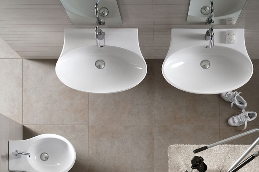 Раковина Hatria Nido Y0QX01 70х50 см (детальная фотография), белые