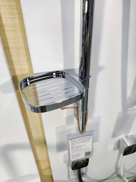 Душевой гарнитур Hansgrohe Raindance Select 26621 с мыльницей (детальная фотография), хром, белые index_1